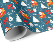 Ho Ho Ho Santa kerstinpakpapier Cadeaupapier (Rol Hoek)