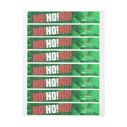 Ho Ho Ho Santa Kerstmis Rood Groene Moderne Holida (Vel)