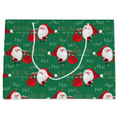 Ho Ho Ho Santa Large Gift Bag Groot Cadeauzakje (Voorkant)