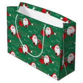 Ho Ho Ho Santa Large Gift Bag Groot Cadeauzakje (Achterkant Gekanteld)