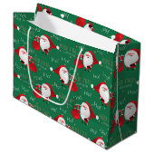 Ho Ho Ho Santa Large Gift Bag Groot Cadeauzakje (Voorkant Gekanteld)