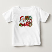 Ho Ho Ho Santa Laughing Face Christmas Tee (Voorkant)