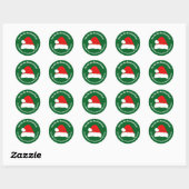 Ho ho ho Santa Merry Christmas Ronde Sticker (Vel)