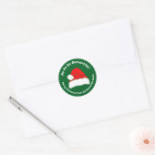 Ho ho ho Santa Merry Christmas Ronde Sticker (Envelop)