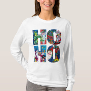 HO HO HO SANTA MUSICAL CHRISTMAS NIGHT T-SHIRT