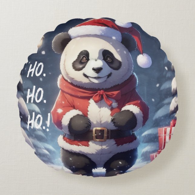 HO.HO.HO SANTA PANDA ROND KUSSEN (Voorkant)