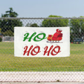 Ho Ho Ho Santa Sleigh Kerstrode kerstscript Spandoek (Insitu)
