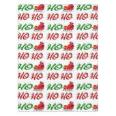 Ho Ho Ho Santa Sleigh Kerstrode kerstscript Tafelkleed (Voorkant)