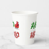 Ho Ho Ho Santa Sleigh Kerstscript Papieren Bekers (Rechts)