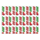 Ho Ho Ho Santa Sleigh Kersttypografie Tafelkleed (Voorkant (Horizontaal))