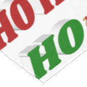 Ho Ho Ho Santa Sleigh Kersttypografie Tafelkleed (Gekanteld)
