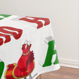 Ho Ho Ho Santa Sleigh Kersttypografie Tafelkleed