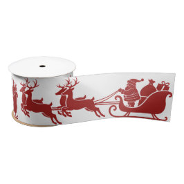 Ho Ho Ho Santa Sleigh Ride Christmas Satijnen Lint