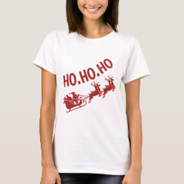 Ho Ho Ho Santa Sleigh Ride Christmas T-shirt