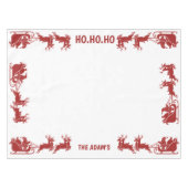 Ho Ho Ho Santa Sleigh Ride Christmas Tablecloth Tafelkleed (Voorkant (Horizontaal))