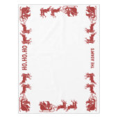 Ho Ho Ho Santa Sleigh Ride Christmas Tablecloth Tafelkleed (Voorkant)
