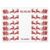 Ho Ho Ho Santa Sleigh Ride Christmas Tablecloth Tafelkleed (Voorkant (Horizontaal))