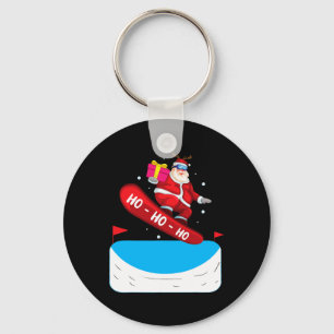 Ho Ho Ho Santa Snowboarder Snowboarding Moves Ugly Sleutelhanger