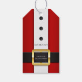 Ho Ho Ho Santa Suit Gepersonaliseerde naam | Kerst Cadeaulabel (Voorkant)