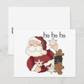 Ho Ho Ho Santa T-shirts en cadeaus Feestdagenkaart (Voorkant / Achterkant)