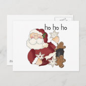 Ho Ho Ho Santa T-shirts en cadeaus Feestdagenkaart (Voorkant / Achterkant)
