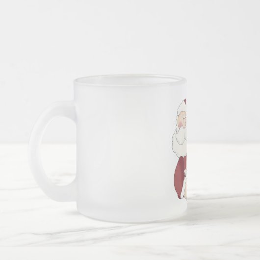 Ho Ho Ho Santa T-shirts en cadeaus Matglas Koffiemok (Links)