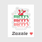 Ho Ho Ho- Santa -Vrolijk kerstfeest (3) Design Sticker (Vel)