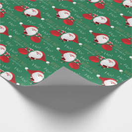 Ho Ho Ho Santa Wrapping Paper Cadeaupapier