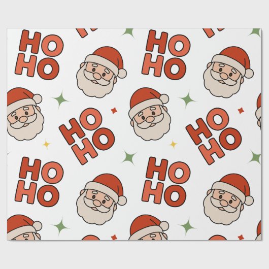 Ho Ho Ho Santa Wrapping Paper – Fun & Festive Cadeaupapier (Vlak)