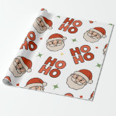 Ho Ho Ho Santa Wrapping Paper – Fun & Festive Cadeaupapier (Uitgerold)
