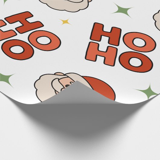 Ho Ho Ho Santa Wrapping Paper – Fun & Festive Cadeaupapier (Hoek)