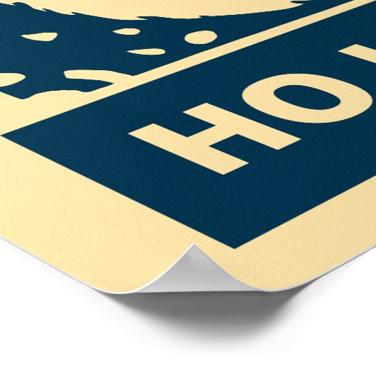 Ho Ho Ho Santaclaus moderne pop Poster (Hoek)