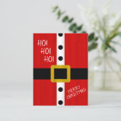 Ho Ho Ho Santa's Suit Briefkaart (Staand voorkant)