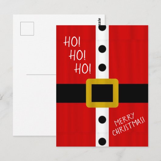 Ho Ho Ho Santa's Suit Briefkaart (Voorkant / Achterkant)