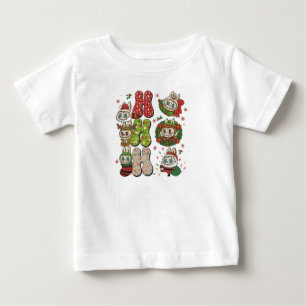 Ho Ho Ho Schattige Kerstmonster Karakters T-shirt