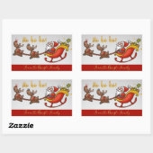 Ho Ho Ho Schattige Sinterklaas Gepersonaliseerde K Rechthoekige Sticker (Vel)