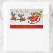 Ho Ho Ho Schattige Sinterklaas Gepersonaliseerde K Rechthoekige Sticker (Tas)