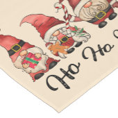 Ho Ho Ho! Schattigee Gnomes Kerstvakantie Roze Korte Tafelloper (Hoek)