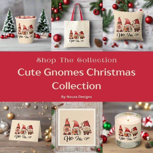 Ho Ho Ho ! Schattigee Gnomes Kerstwensen Feestdagen Kaart