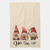 Ho Ho Ho! Schattigee Gnomes Nordic kerstvakantie Theedoek (Verticaal)