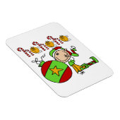 Ho Ho Ho Schattigee kerstvakantie Elf Magneet (Rechterzijde)