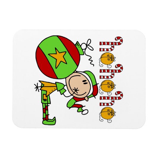 Ho Ho Ho Schattigee kerstvakantie Elf Magneet (Horizontaal)