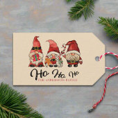 Ho Ho Ho! Schattigee Noordse Gnomes Kerstmis Cadeaulabel