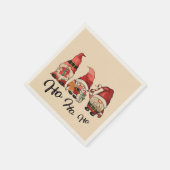 Ho Ho Ho ! Schattigee Noordse Gnomes Kerstmis Servet (Hoek)
