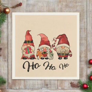Ho Ho Ho ! Schattigee Noordse Gnomes Kerstmis Servet