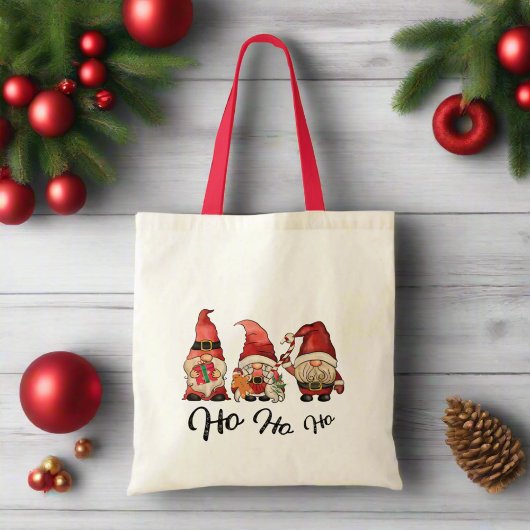 Ho Ho Ho ! Schattigee Noordse Gnomes Kerstmis Tote Bag