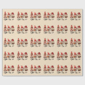 Ho Ho Ho ! Schattigee Noordse Gnomes Kerstrood & R Cadeaupapier (Vlak)