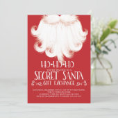 HO HO HO Secret Santa Kerstparty Kaart (Staand voorkant)