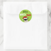 Ho Ho Ho Siamese Kat Kerstvakantie Kerstmis Ronde Sticker (Tas)