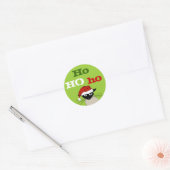 Ho Ho Ho Siamese Kat Kerstvakantie Kerstmis Ronde Sticker (Envelop)